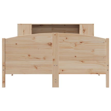 Letto Libreria senza Materasso 140x190 cm in Legno di Pino