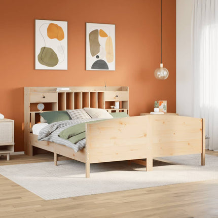 Letto Libreria senza Materasso 180x200 cm in Legno di Pino