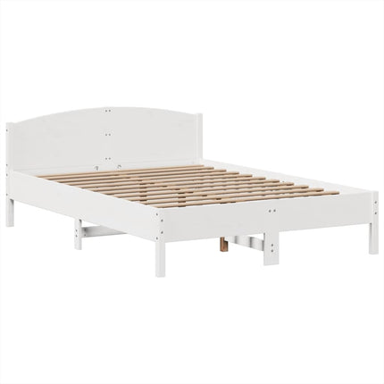 Letto Libreria senza Materasso Bianco 140x200 cm Legno di Pino