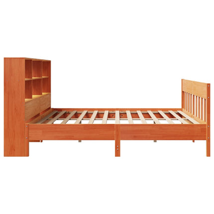 Giroletto senza Materasso Marrone Cera 200x200 cm Legno di Pino