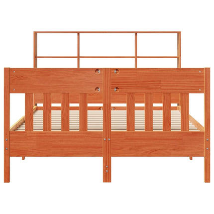 Giroletto senza Materasso Marrone Cera 150x200 cm Legno di Pino