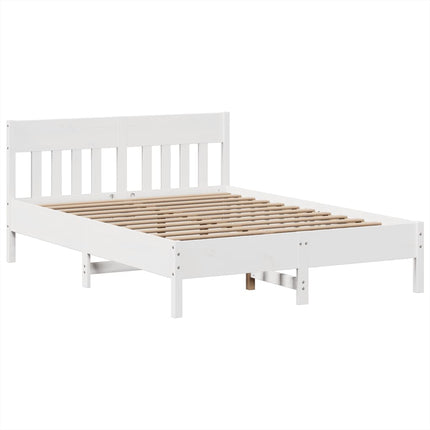 Giroletto senza Materasso Bianco 150x200 cm Legno Massello Pino