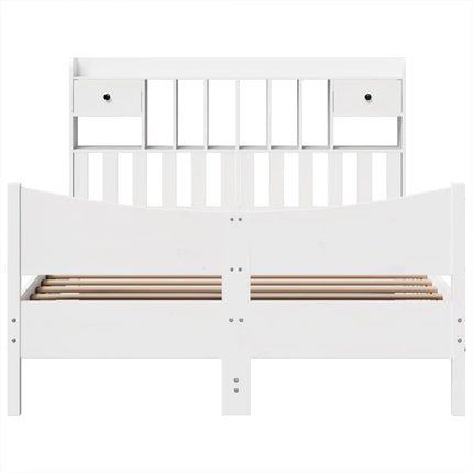 Giroletto senza Materasso Bianco 150x200 cm Legno Massello Pino