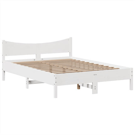 Giroletto senza Materasso Bianco 150x200 cm Legno Massello Pino