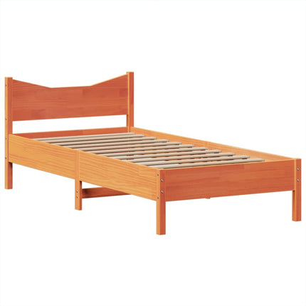 Giroletto senza Materasso Marrone Cera 100x200 cm Legno di Pino
