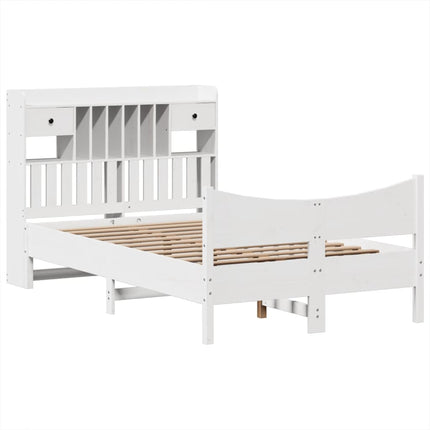 Letto senza Materasso Bianco 120x190 cm Legno Massello di Pino