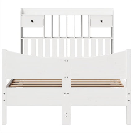 Letto senza Materasso Bianco 120x190 cm Legno Massello di Pino