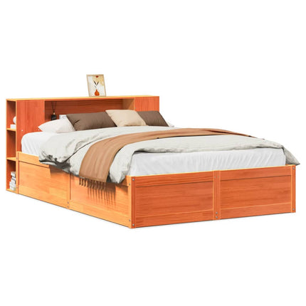 Giroletto senza Materasso Marrone Cera 150x200 cm Legno di Pino