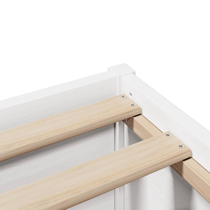 Giroletto senza Materasso Bianco 200x200 cm Legno Massello Pino