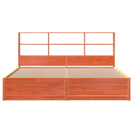 Giroletto senza Materasso Marrone Cera 180x200 cm Legno di Pino