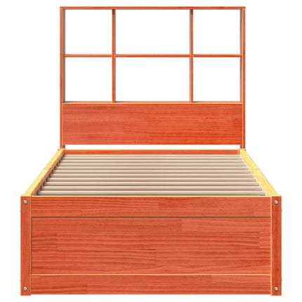 Giroletto senza Materasso Marrone Cera 100x200 cm Legno di Pino