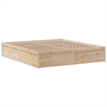 Giroletto senza Materasso 200x200 cm in Legno Massello di Pino