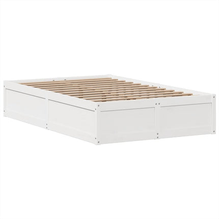 Giroletto senza Materasso Bianco 120x200 cm Legno Massello Pino