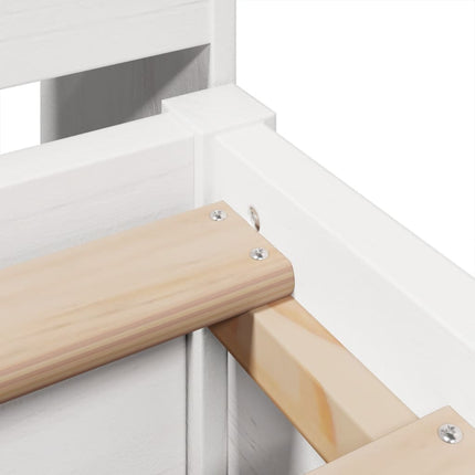 Giroletto senza Materasso Bianco 120x200 cm Legno Massello Pino