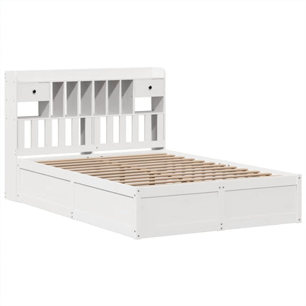 Letto senza Materasso Bianco 140x190 cm Legno Massello di Pino