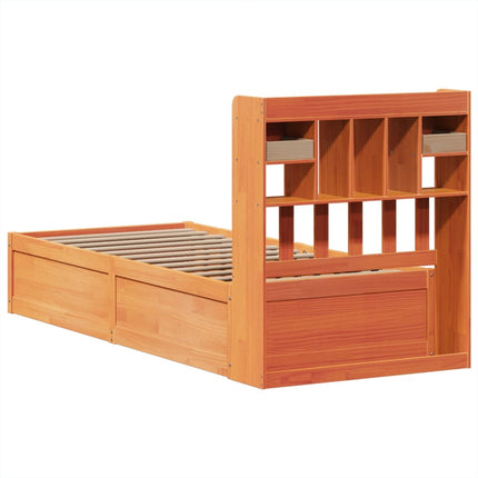 Letto senza Materasso Marrone Cera 90x190 cm in Legno di Pino