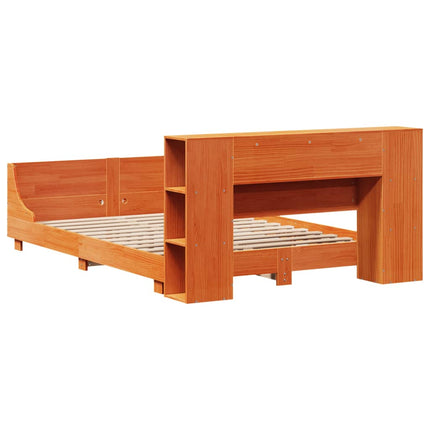 Giroletto senza Materasso Marrone Cera 160x200 cm Legno di Pino