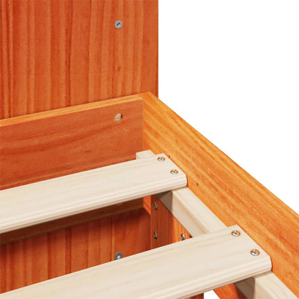 Giroletto senza Materasso Marrone Cera 160x200 cm Legno di Pino