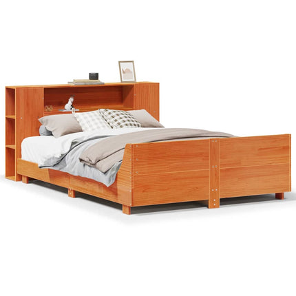 Letto senza Materasso Marrone Cera 135x190 cm in Legno di Pino
