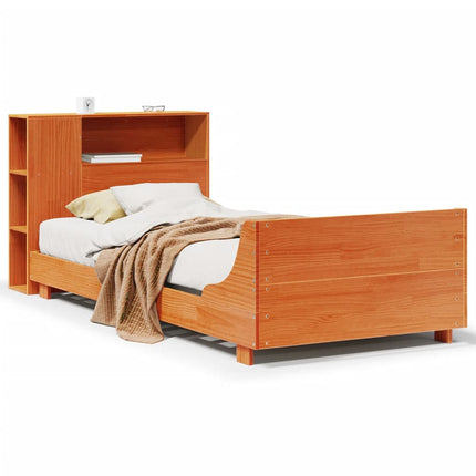 Giroletto senza Materasso Marrone Cera 100x200 cm Legno di Pino