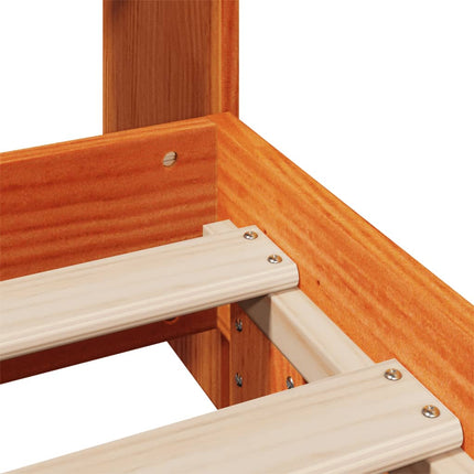 Giroletto senza Materasso Marrone Cera 100x200 cm Legno di Pino