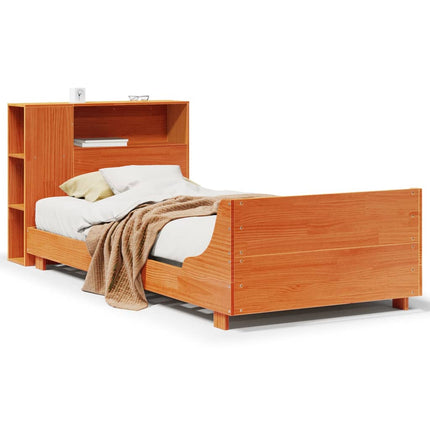 Giroletto senza Materasso Marrone Cera 90x200 cm Massello Pino