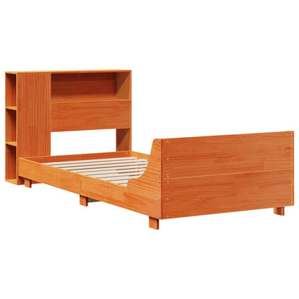 Giroletto senza Materasso Marrone Cera 90x200 cm Massello Pino