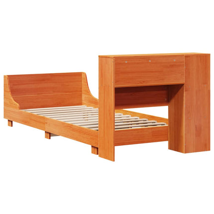 Giroletto senza Materasso Marrone Cera 90x200 cm Massello Pino