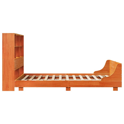 Giroletto senza Materasso Marrone Cera 160x200 cm Legno di Pino