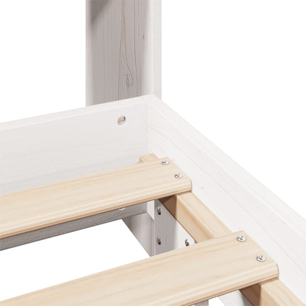 Giroletto senza Materasso Bianco 150x200 cm Legno Massello Pino