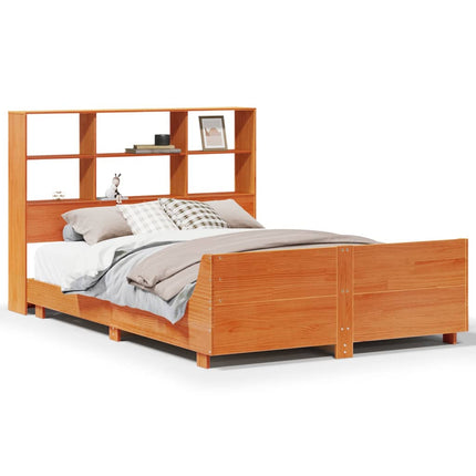 Letto senza Materasso Marrone Cera 135x190 cm in Legno di Pino