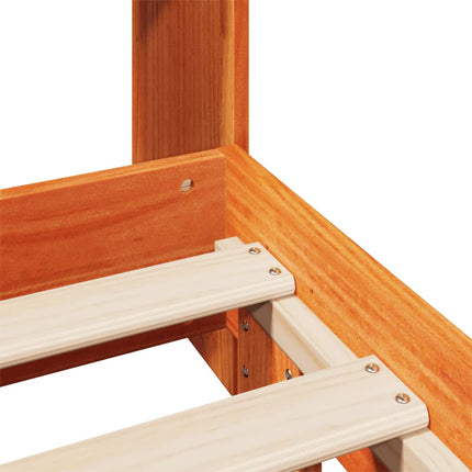 Letto senza Materasso Marrone Cera 135x190 cm in Legno di Pino
