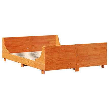 Giroletto senza Materasso Marrone Cera 120x200 cm Legno di Pino