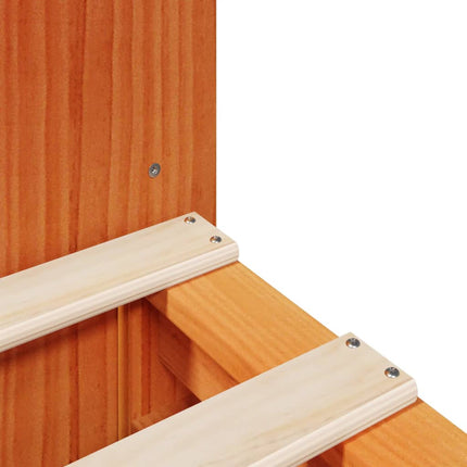 Letto Libreria senza Materasso Marrone Cera 120x200 cm Legno