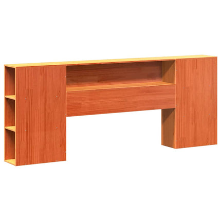 Letto Libreria senza Materasso Marrone Cera 200x200 cm Legno