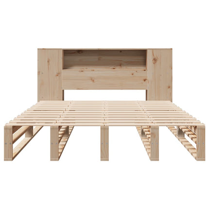 Letto Libreria senza Materasso 135x190 cm in Legno Massello