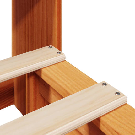Letto Libreria senza Materasso Marrone Cera 100x200 cm Legno
