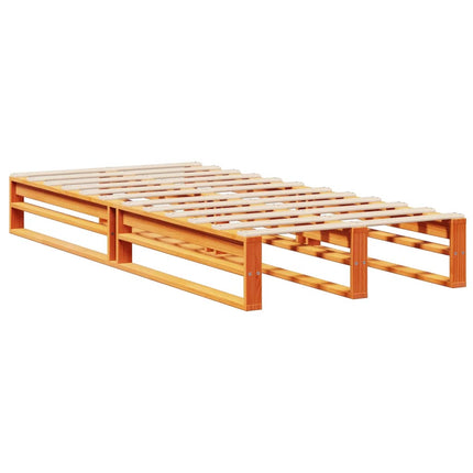 Letto Libreria senza Materasso Marrone Cera 75x190 cm Legno