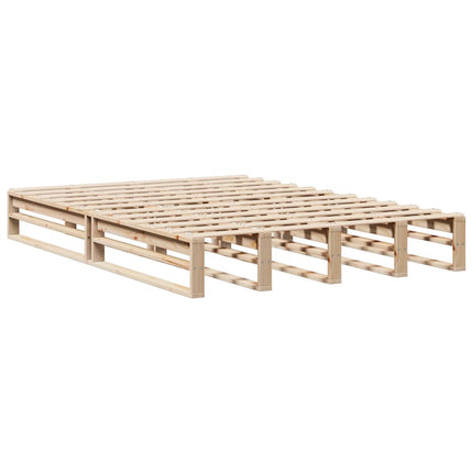 Letto Libreria senza Materasso 135x190 cm in Legno Massello