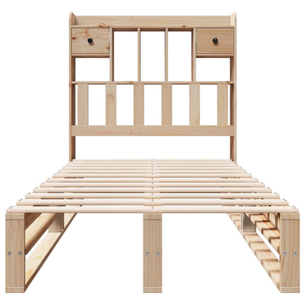 Letto Libreria senza Materasso 100x200 cm in Legno di Pino