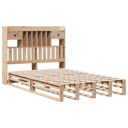 Letto Libreria senza Materasso 120x200cm Legno Massello di Pino