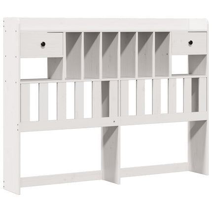 Letto Libreria senza Materasso Bianco 150x200 cm Legno di Pino