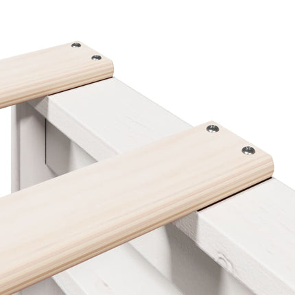 Letto Libreria senza Materasso Bianco 150x200 cm Legno di Pino
