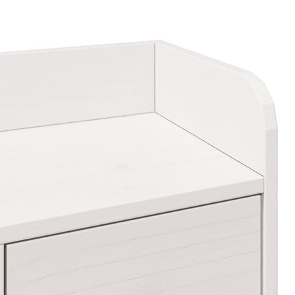 Letto Libreria senza Materasso Bianco 150x200 cm Legno di Pino