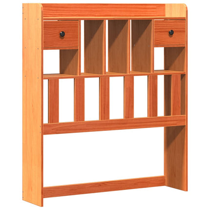 Letto Libreria senza Materasso Marrone Cera 75x190 cm in Pino