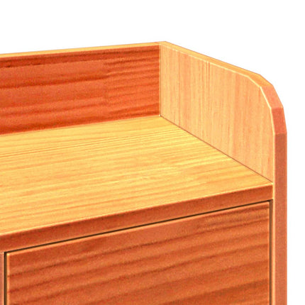 Letto Libreria senza Materasso Marrone Cera 135x190 cm in Pino