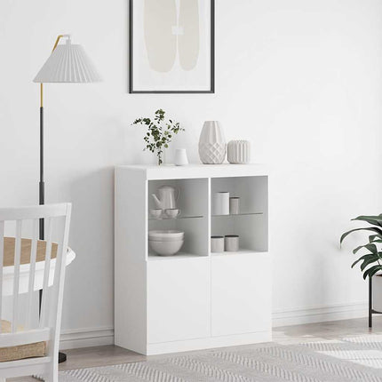 Credenza Bianca 81x37x100 cm in Legno Massello