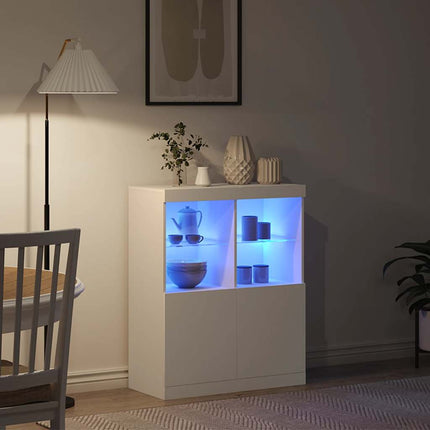 Credenza Bianca 81x37x100 cm in Legno Massello