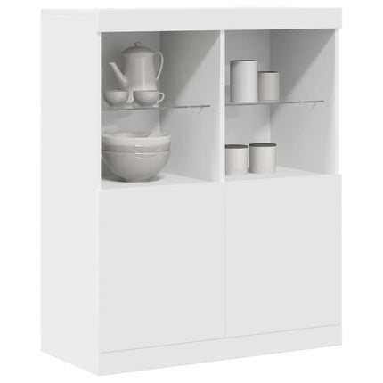 Credenza Bianca 81x37x100 cm in Legno Massello
