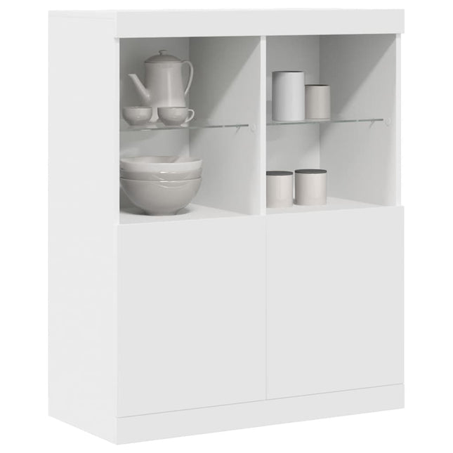 Credenza Bianca 81x37x100 cm in Legno Massello